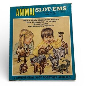 Vintage 1979 Whitehall games animal slot ems 3D animal figures
